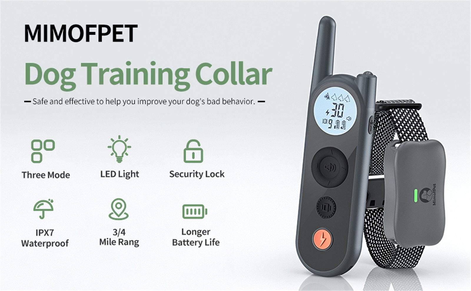 Introduzione nantu à Mimofpet X1 Model Dog Training Collar 01 (2)
