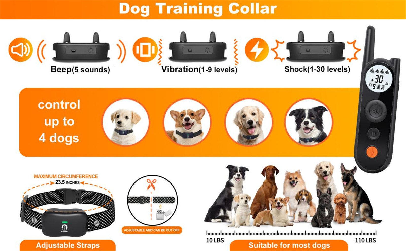 Inleiding oor Mimofpet X3 Model draadlose hondeheining02 (2)